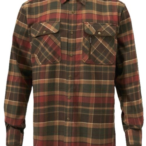 9428-767-01_Pinewood-Prestwick-Exclusive-shirt-Mens_DGreen-Terracotta | Erä-Lindroos